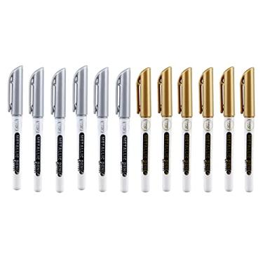 Imagem de barenx Conjunto de 12 canetas marcadoras metálicas de grafite para fazer cartões de papel