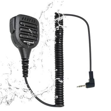 Imagem de Microfone de alto-falante de ombro compatível com rádios Motorola Talkabout série T/T800/EM1000, design PTT durável, áudio transparente para uso externo (preto)