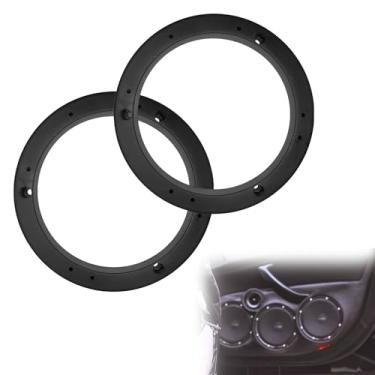 Imagem de SWQS Anel adaptador espaçador de alto-falante, junta de montagem de alto-falante de 16,5 polegadas para porta de carro, espaçador de subwoofer à prova de choque para melhorar o som, alto-falantes