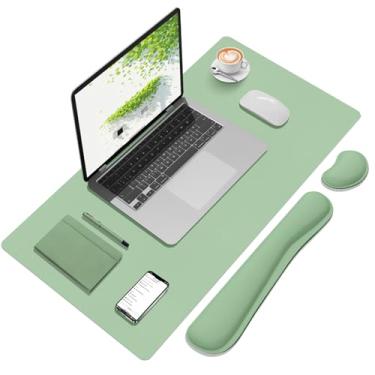 Imagem de FreeNook Mouse pad e descanso de pulso para teclado, conjunto grande de teclado e mouse, mousepad ergonômico com descanso de pulso, protetor de tapete de mesa antiderrapante para escritório, casa (70