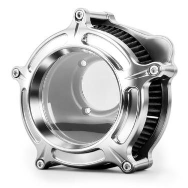 Imagem de Limpador de filtro de ar de alto desempenho para motocicleta para Harley Davidson Intake, Dyna Twin Cam (1999–2017), Softail (1993–2015), Touring (1993–2007), Clarity Chrome Black