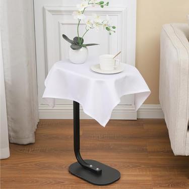 Imagem de Viiamacki Toalha de mesa pequena quadrada branca, 61 x 61 cm, resistente a manchas e vincos, lavável na máquina, toalha de mesa de tecido para mesa de cabeceira