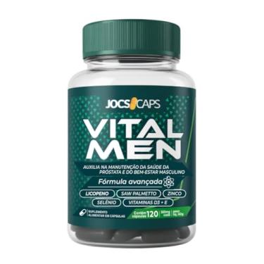 Imagem de VitalMen – Suplemento Masculino para Próstata e Bem-Estar; com Licopeno, Zinco, Cúrcuma, Trans-Resveratrol, Extrato de Semente de Uva, Astaxantina, Selênio, Vitamina D3 e E; 120 Cápsulas