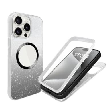 Imagem de Capa brilhante com proteção total 360° para iPhone 16, 15, 14, 13, 12, 11 Pro Max Plus, capa protetora macia com proteção magnética e carregador (para iPhone 16 Pro Max/1)