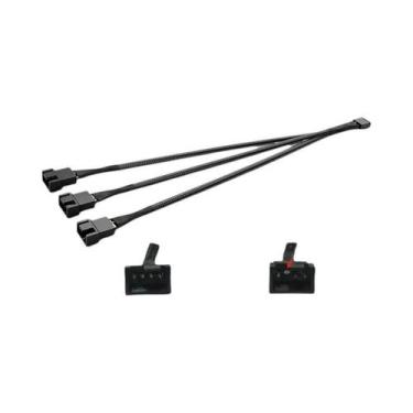 Imagem de Cabo Adaptador Divisor De Ventilador De CPU PWM Preto E Branco 12V 4 P