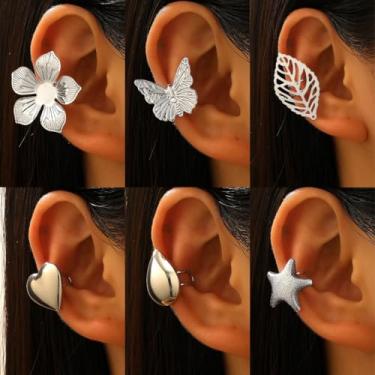 Imagem de Brinco de flor dourada para mulheres, brincos sem piercing, brincos de pressão, joias presentes para mulheres, Medium, Latão, Sem pedra preciosa