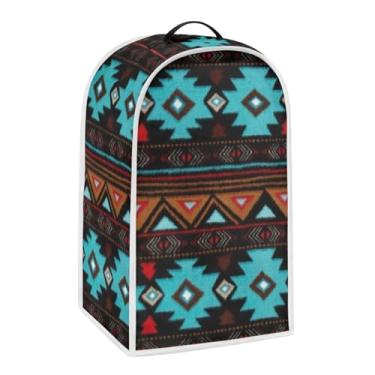 Imagem de ZFRXIGN Capa para liquidificador asteca, capas para pequenos eletrodomésticos, organizador de cozinha, capa protetora contra poeira ocidental para batedeira de suporte, cafeteira, boho, tribal, étnico