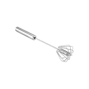 Imagem de Batedor de Ovos Semi Automático Manual, Mixer Giratório para Claras, Chantilly e Cremes, 26cm x 6cm, Prático e Versátil para Cozinha
