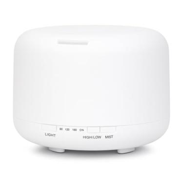 Imagem de Umidificador de Ar 500ML Ultrassônico Usb Difusor de Aroma Elétrico Aromatizador Purificador até 10 Horas Madeira Led com 7 Cores Portátil Silencioso