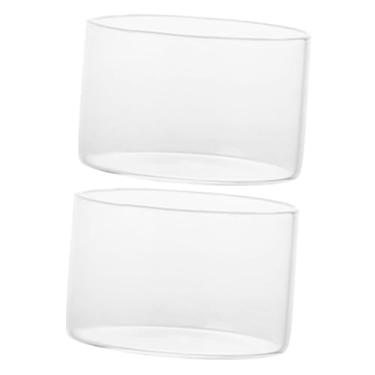 Imagem de 2 peças de tigelas de sobremesa de vidro transparentes versáteis para pudim, frutas, cereais e lanches, pratos de servir elegantes para catering e festas