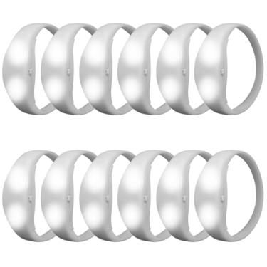 Imagem de YOFOBU 12 peças de pulseiras de LED que brilham com luz intermitente ativada por som para véspera de ano novo, artigos de festa que brilham no escuro, lembrancinhas de festa de Natal, presente de