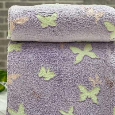 Imagem de Cobertor Solteiro Infantil Shine Brilha No Escuro Borboletas