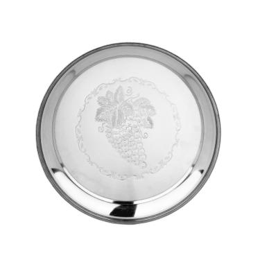 Imagem de Bandeja Garçom Inox Redonda 34cm – Elegância, Resistência E Praticidade Profissional