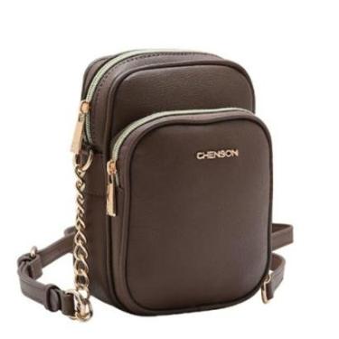 Imagem de Bolsa Feminina Chenson Original Transversal 84934 Marrom-Feminino