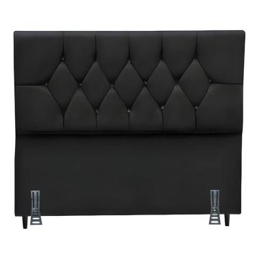 Imagem de Cabeceira De Cama Box King 195 Cm Mariana Com Frame Suede Preto