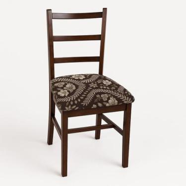 Imagem de Cadeira De Jantar Com Assento Estofado 822 - Imbuia - Arysson Móveis, 