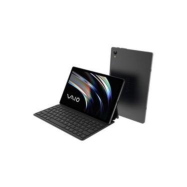 Imagem de Tablet VAIO TL10 Tela 10.4” 2K Android 13 128GB Octa-Core Unisoc T616 Wi-Fi 8MP Teclado Magnético Preto Nanquim