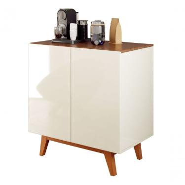 Imagem de Buffet Aparador Café Prime 2 Portas Off White Com Freijó - Moveisaqui