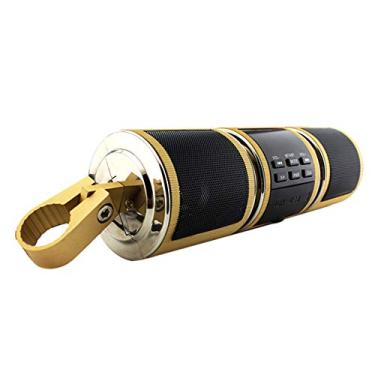 Imagem de de Áudio com Alto-Falante para Moto BT Reprodução USB AUX FM Rádio MP3 Alto-Falantes Duplos Alta Potência Corpo Inteiro Alumínio Suporte Instalação Fácil
