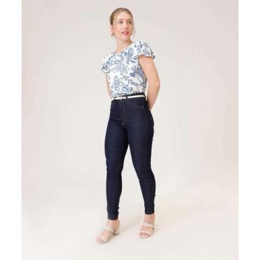 Imagem de Calça Cigarrete Feminina Jeans Bolsos-73068 - Mckinny, Jeans azul, 34