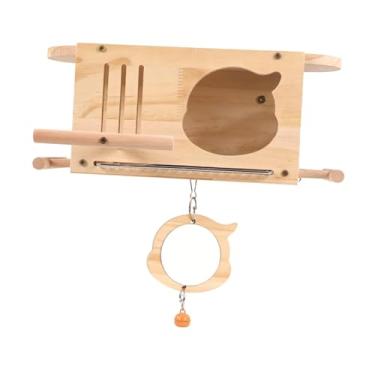 Imagem de Baoblaze Casinha de pássaros suspensa, e fácil de limpar, para gaiolas de pássaros, ideal para todas as estações, com esconderijo para periquitos,