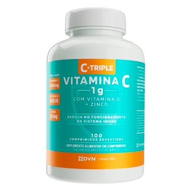 Imagem de Divina Pharma C-Triple - Vitamina C 1G + Zinco 10Mg + Vitamina D 400Ui X 100 Comprimidos
