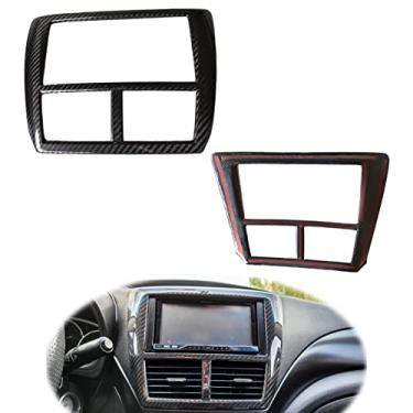 Imagem de GOGOCARBON Capa para moldura de rádio estéreo para SUBARU WRX IMPREZA STI 2008-2014 SEDAN Hatchback I 3K Fibra de carbono seca real | Acabamento decorativo | Leve, forte, com revestimento transparente resistente a U