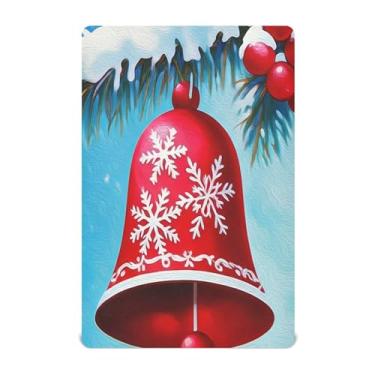 Imagem de Wassud Lençóis de berço respiráveis Red Christmas Bells, 71 x 132 cm, lençol de bebê neutro para meninos e meninas para berço padrão