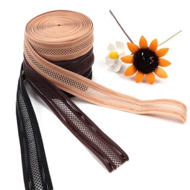 Imagem de RPSSIGN Faixas elásticas para peruca com rede, faixa de cabelo de silicone antiderrapante de 2,5 cm para bordas de perucas, 5 jardas e 10 jardas de malha elástica bidirecional para fazer e prender