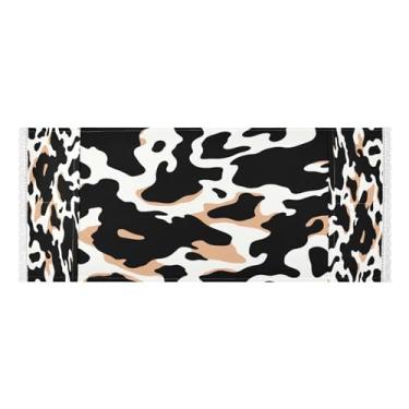 Imagem de Wassud Capas de lavadora e secadora de listras de vaca, protetor de lavadora com sacos de armazenamento, capa de geladeira à prova de poeira com bolsos para lavanderia doméstica, cozinha, 120 x 55 cm