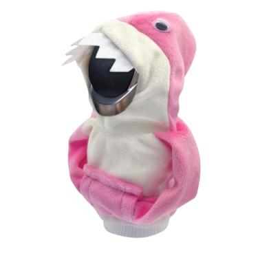 Imagem de WINUERK Capa de mudança de marcha de carro, moletom com capuz de mudança de marcha, capa de câmbio de marcha de tubarão fofa para proteção manual/automática, acessórios fofos de interior automotivo