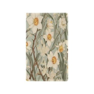 Imagem de Wassud Placa de cobertura de interruptor de luz rústica primavera narciso decorativa capas de tomada placa de parede para tomadas elétricas em branco 4,53 x 2,76 polegadas