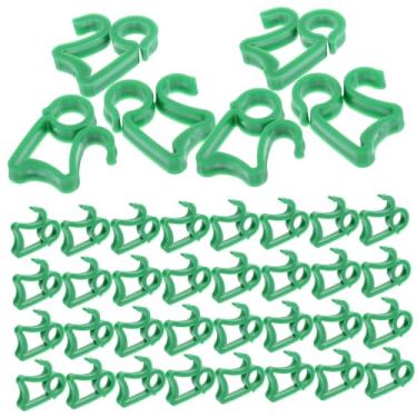 Imagem de 50 peças de clipes de luz para uso ao ar livre, ganchos de plástico para pendurar luzes de Natal, clipes de calha para luzes de corda externas, cabides de luz para uso em telhado e pátio