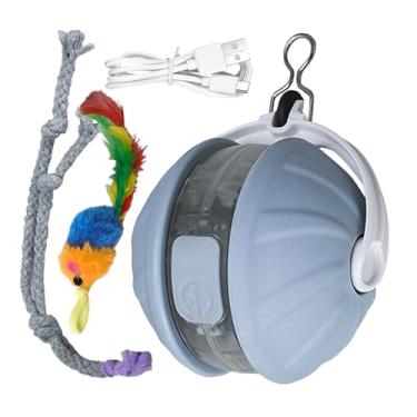 Imagem de Brinquedo Interativo Automático para Gatos - Atividade Física e Exercício para Pets,Bola Móvel para Gato com Evitação Inteligente de Obstáculos | Para Casa Sala de Estar Viagens Atividade Pós-refeição