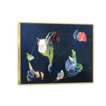 Imagem de Pôster Max Ernst Flores Exóticas Reproduções de Pinturas Famosas Surrealismo Arte de Parede Tela Max Ernst Decoração de Parede para Presentes de Sala de Estar Emoldurado 65x50cm (66.0x48.3 cm)