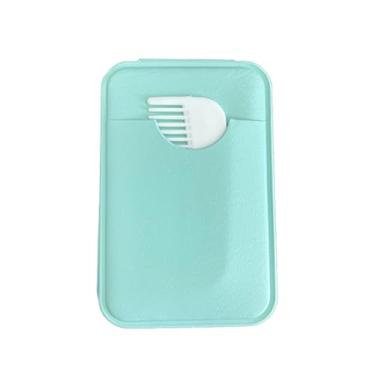 Imagem de Espelho de maquiagem dobrável para mulheres, espelho de bolso com mini pente compacto, espelhos de viagem de alta definição para presente de namorada