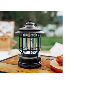 Imagem de Lampião Recarregável Placa Solar USB Camping Barraca