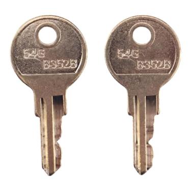 Imagem de JEENDA Pacote com 2 chaves de caixa de moedas #54G-B352B compatível com distribuidores específicos Bobrick Vending para fornecedores de guardanapos, absorventes internos e preservativos, etc