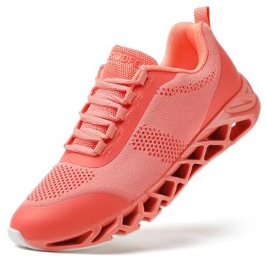 Imagem de TSIODFO Tênis feminino moderno, esportivo, corrida, atlético, tênis, caminhada, rosa, 37