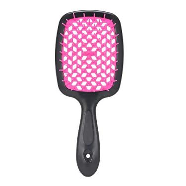 Imagem de Pente de Paddle para Cabelo - Desembaraçar Antiestático com Massagem Alisar Secar Secador e Úmido ou Seco Cabo Ergonômic