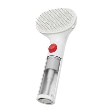 Imagem de Escova de Banho para Cães Massagem Silicone Macia Pets com Cabo Longo Dispenser Shampoo Limpeza Espuma Rápida Design Ergonômico Alta Capacidade Higiene e Gatos