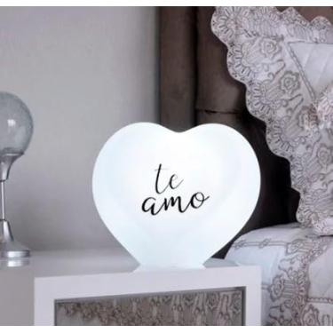 Imagem de Luminária Coração Te Amo White LED