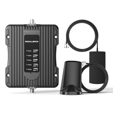 Imagem de SignalBrick Amplificador de celular para carro SUV Van | Amplificador de sinal de celular de veículo para todas as operadoras dos EUA, aumenta 5G/4G LTE, aprovado pela FCC