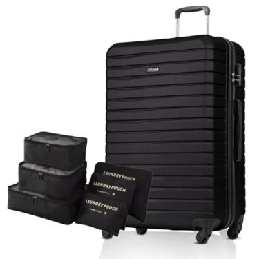 Imagem de Mala Grande 32kg p Despachar c/Conjunto Organizador 6 peças (Deluxe Preto)