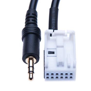 Imagem de Cabo de entrada de áudio auxiliar de 3,5 mm, interface de música compatível com Volkswagen no adaptador de carro para conectar MP3, iPod, iPhone, Samsung Galaxy, OEM VW RCD210, RCD310, RCD510