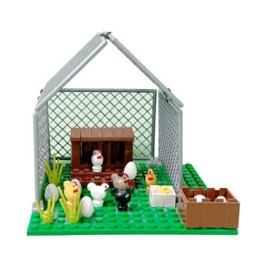 Imagem de Blocos De Montar De Fazenda Infantil Com Galinheiro, Brinquedos DIY Pa