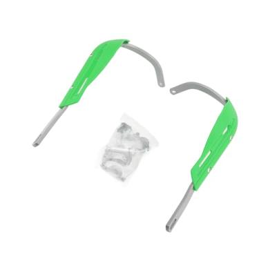 Imagem de Generic Protetores de Mão Universais para Motocicletas Proteção Superior Resistente a Impactos para Guidões Maiores que 14 Mm para Motos e Veículos Offroad (Verde (alça de alumínio prateado))