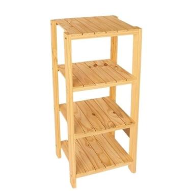 Imagem de Estante Multiuso com 4 Prateleiras de Madeira Pinus 40x40