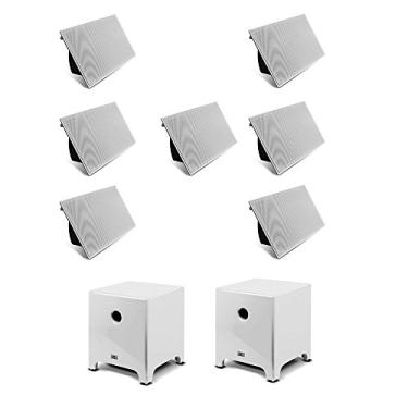 Imagem de AAT Elegance 10" - Conjunto 7.2 com caixas de embutir e subs ativos de 10" Branco