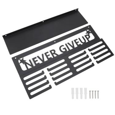 Imagem de Cocoarm Medalha Rack Medal Medal Title Trophy Prateleira Medalha Troféu Troféu Rack de Aço Carbono Trophy 40.6x10.2x19.1cm (BLACK)